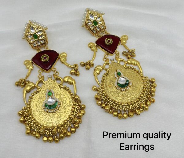 Antique Designer Oxidized Rajwadi Jhumka Earrings for beautiful girls & women
